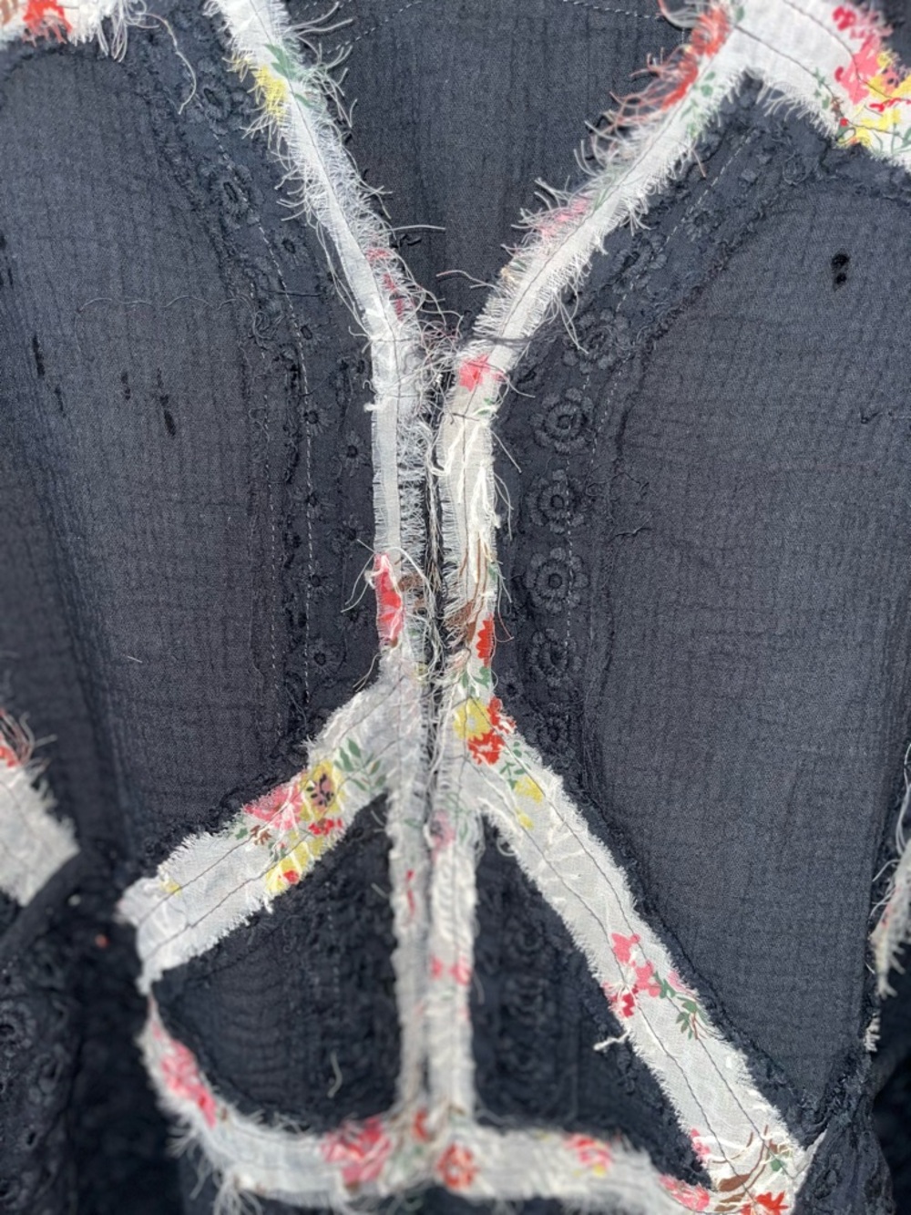 ☮️ gorgeous POL size Small mixed--media embellished ☮️ boutique, brand cardigan - Picture 6 of 9